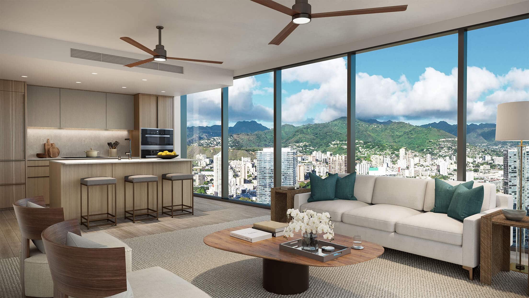 Park Ward Village Unit 4010 - Photo - Living & Kitchen (Light)